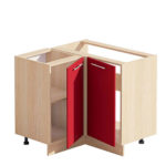 meuble sous-vasque double rouge-blanc