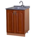 meuble lavabo marron