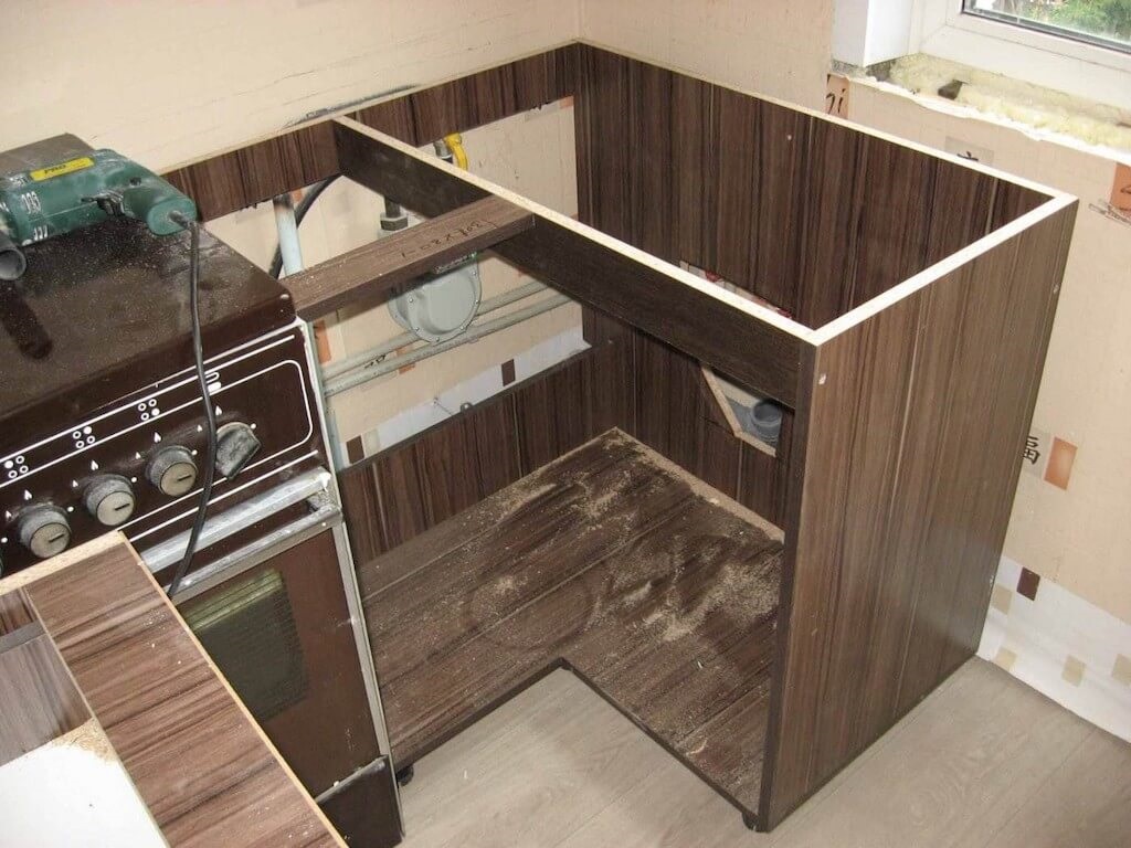 pose de meuble lavabo