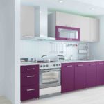 couleur lilas de la cuisine