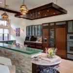 small glass countertop for kitchen