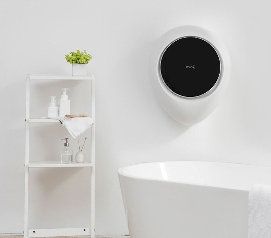 máquina de lavar roupa Xiaomi MiniJ foto branca montada na parede