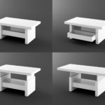 table basse blanche