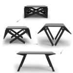 table basse transformateur noir
