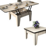 table à manger pliante beige