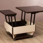 belle table de transformateur bicolore
