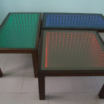 tables multicolores avec effet infini