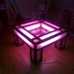 table violette avec effet infini
