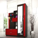 narrow hallway red