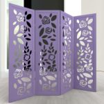 paravent violet ajouré