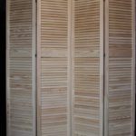 paravent à rayures en bois