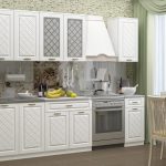 white kitchen set with grate