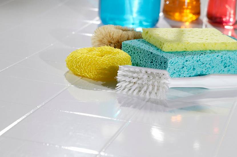 piastrelle del bagno pulite