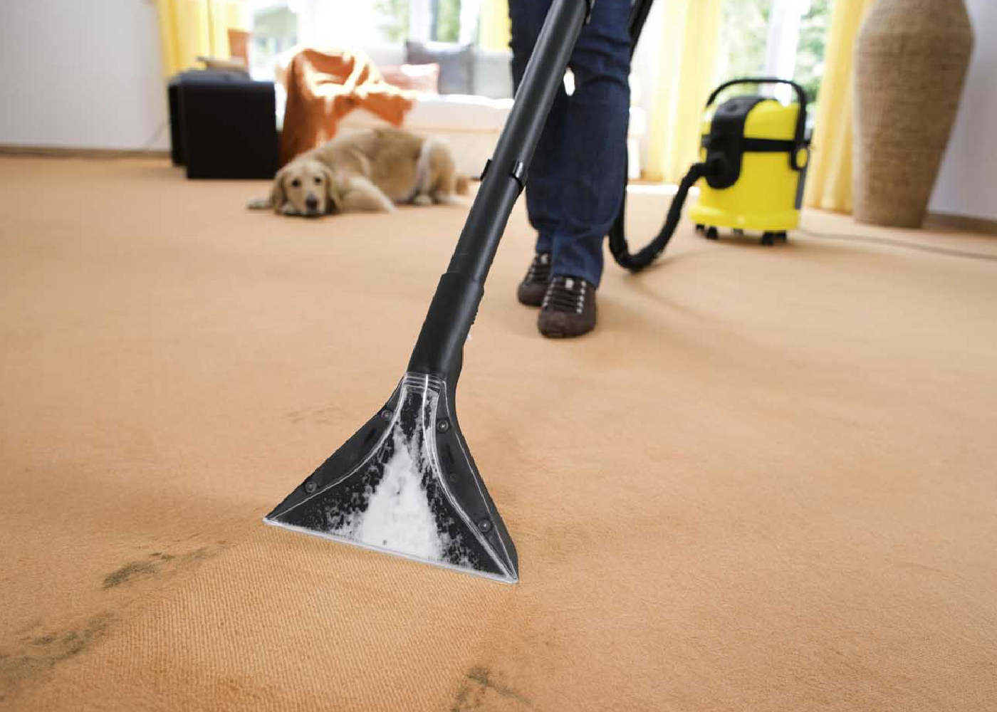 limpiar la alfombra con una aspiradora