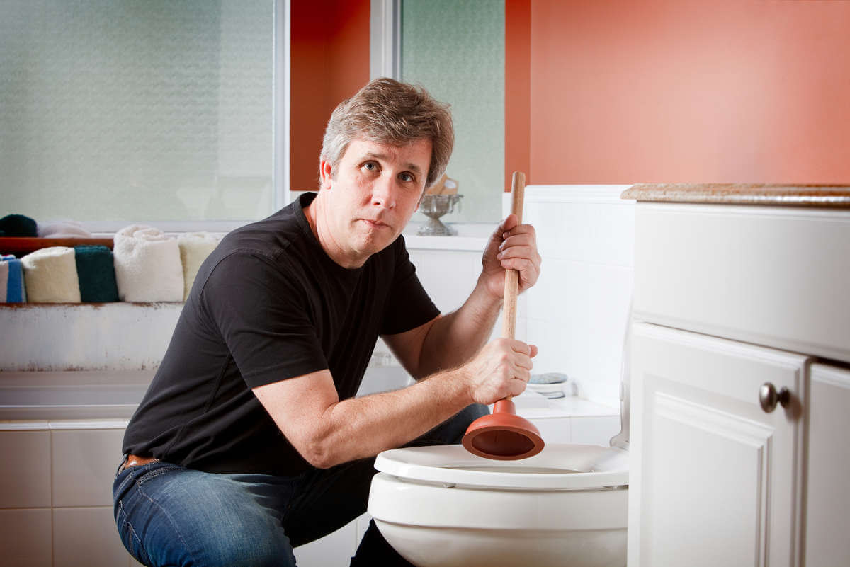 da un blocco nella toilette