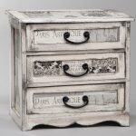 commode de découpage noir et blanc