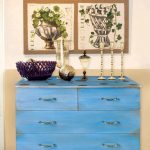 commode de découpage bleu