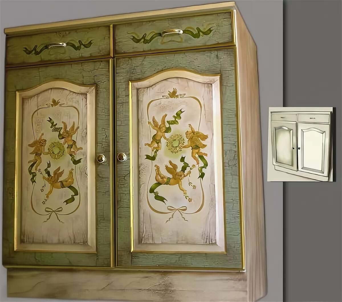 Decoupage-Schrank