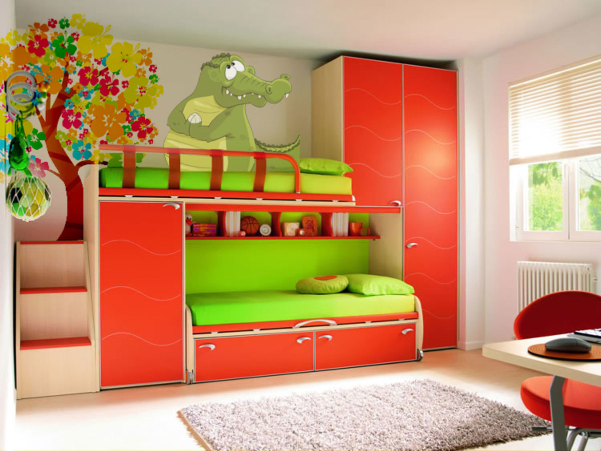 chambre d'enfant pour deux enfants photo modulable