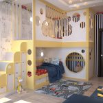 chambre d'enfant pour deux enfants décor photo