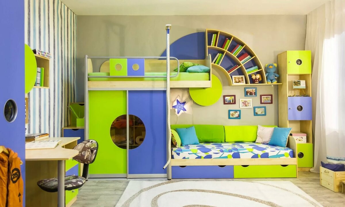 armoire de chambre d'enfant pour deux enfants