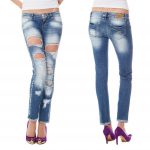 trous soignés sur les jeans