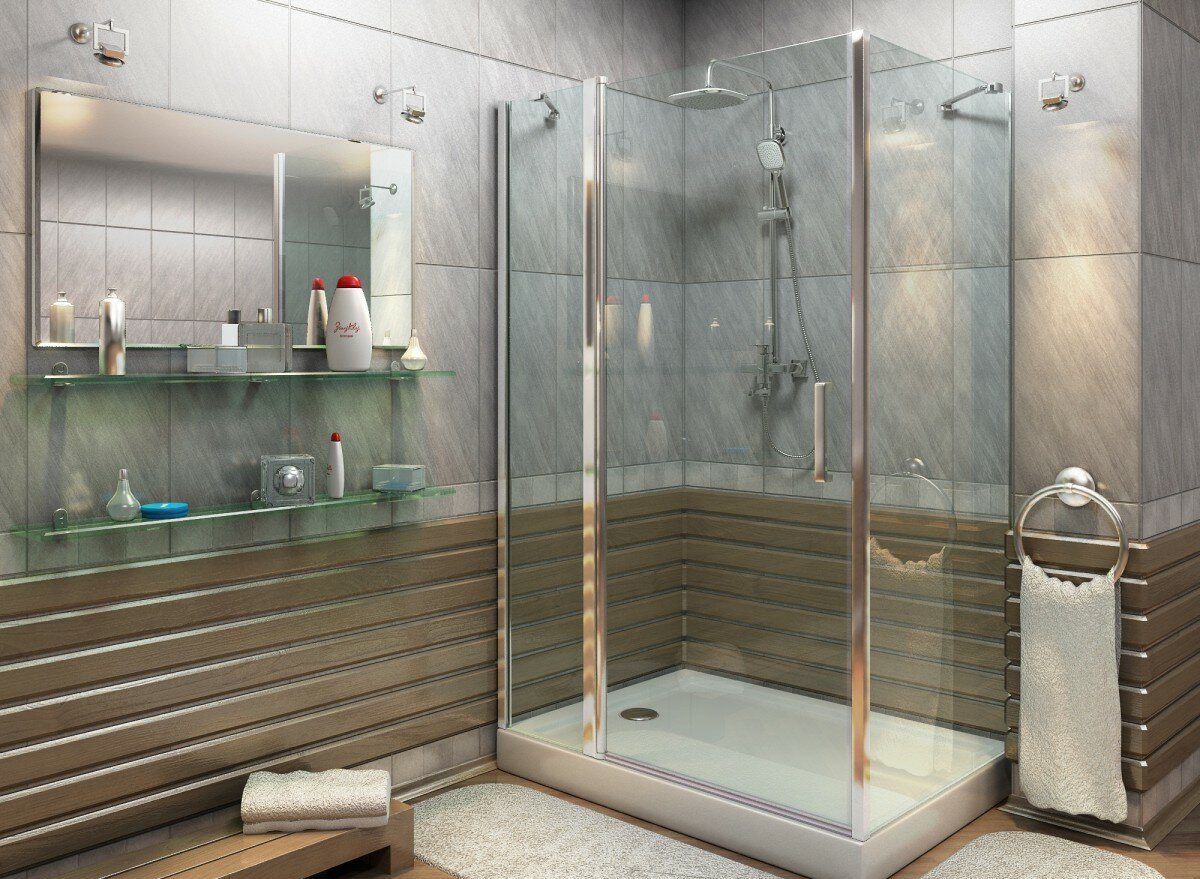 cabin tắm trong phòng tắm