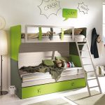 pat supraetajat pentru copii verde