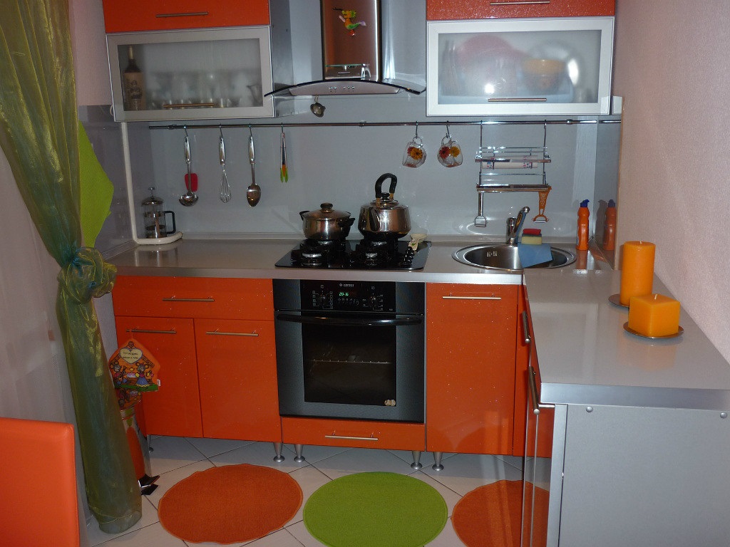 railing in a small kitchen