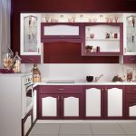 kitchen set burgundy