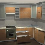 kitchen set light brown