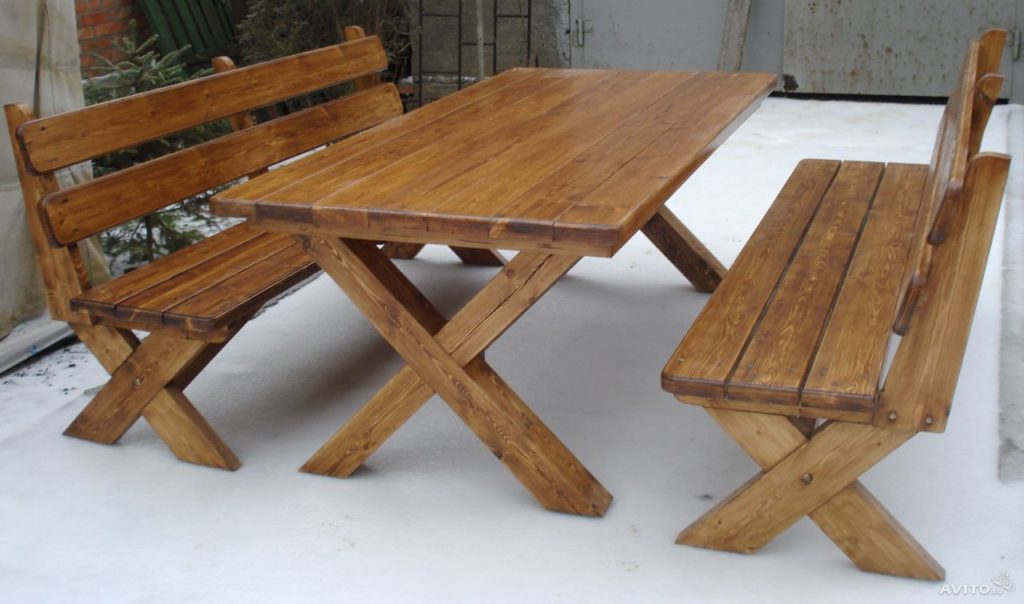 pieds de table en forme de X