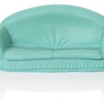 canapé poupée turquoise