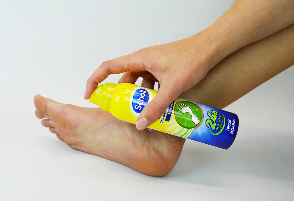 hoe de voetspray correct te gebruiken?