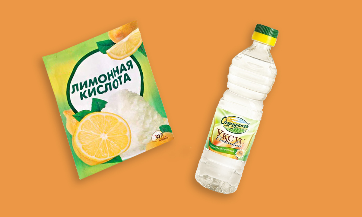 Aceto e acido citrico
