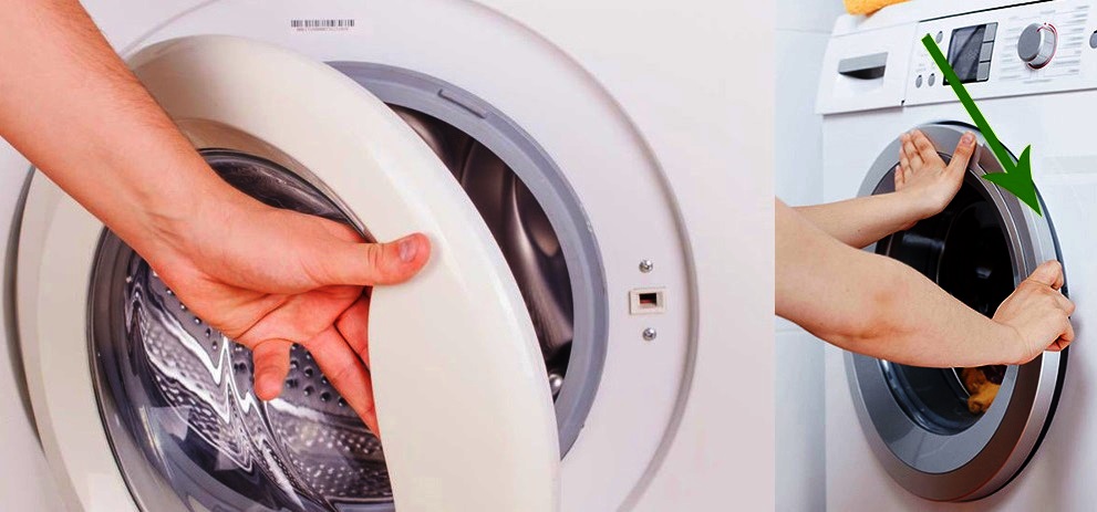 como abrir a máquina de lavar