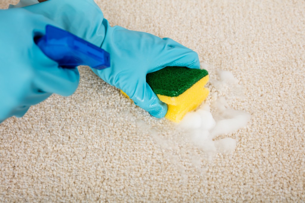 cómo limpiar la alfombra con espuma