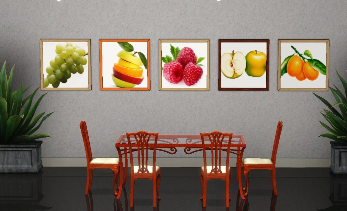 règles pour la disposition des peintures dans la cuisine