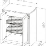 dessin d'une étagère pour chaussures