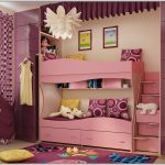 pink bunk bed for girl