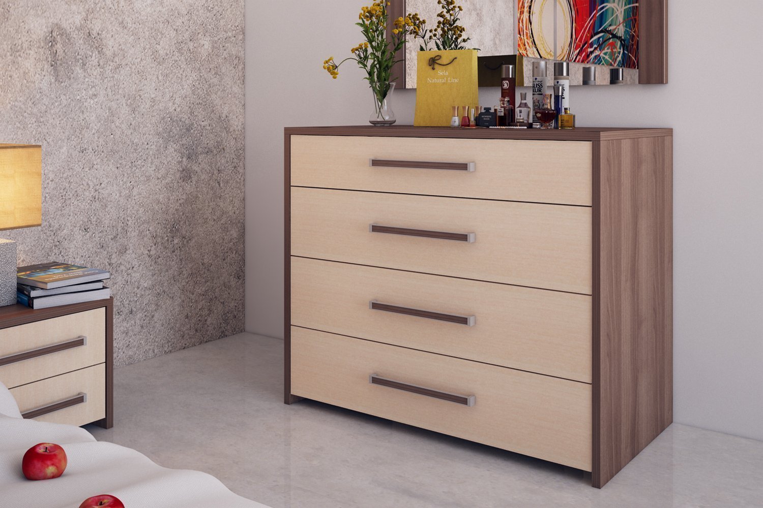 commode à l'intérieur de la chambre