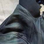 veste en cuir brûlé
