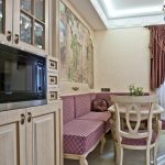 cocina de 9 metros cuadrados con ideas de sofá