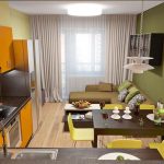 cocina de 9 metros cuadrados con un sofá ideas de diseño