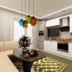 cocina de 9 metros cuadrados con vistas de ideas de sofá