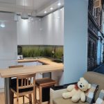 cocina de 9 metros cuadrados con una foto de diseño de sofá
