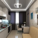 cocina de 9 metros cuadrados con diseño de foto de sofá