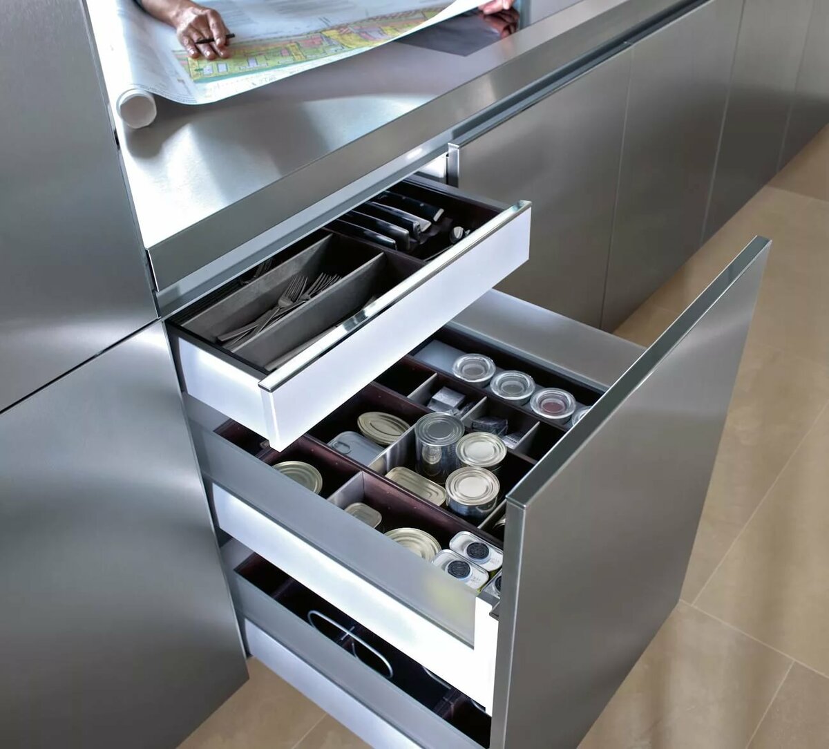 sizes of kitchen drawers
