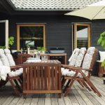 meubles en bois avec fauteuils