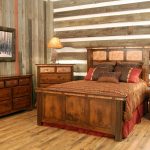 meubles en bois lit sombre